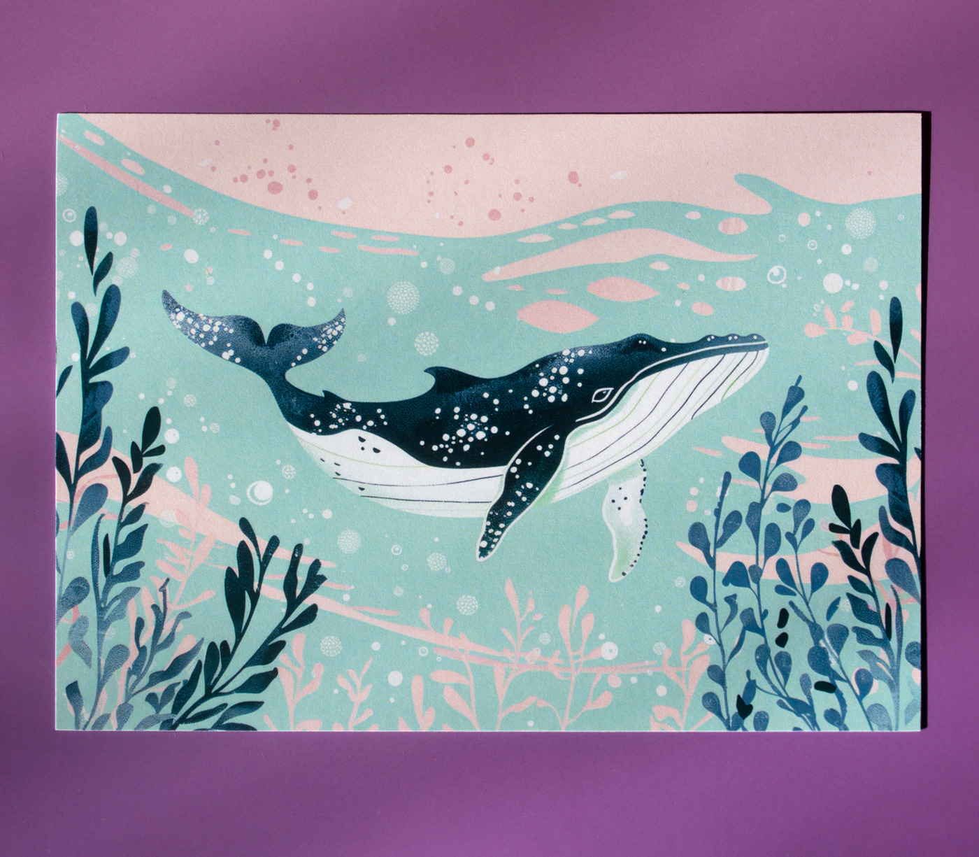 Postcard on Bright 350gsm matte card stock